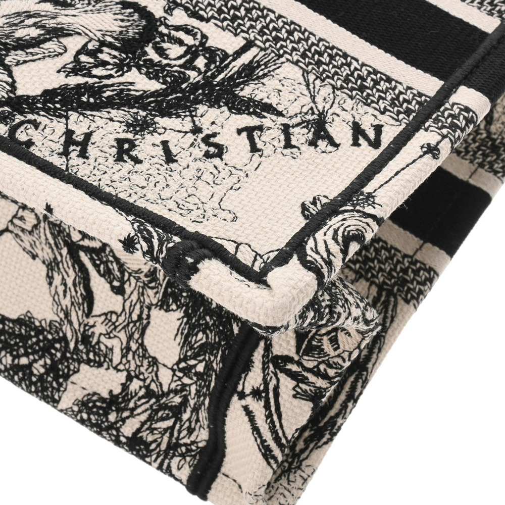 CHRISTIAN DIOR Book Tote Zodiac White Black Embroidered Bag - Picture 9 of 11
